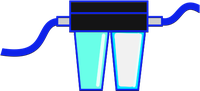 Illustration of a reverse-osmosis water purifier unit, by Satoko Nakajima